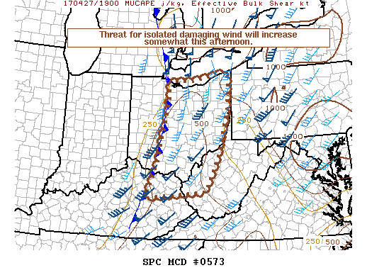 Mesoscale Discussion 573