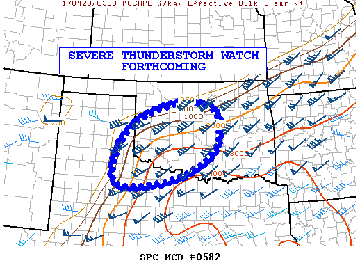 Mesoscale Discussion 582