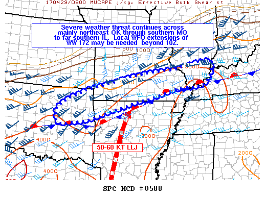 Mesoscale Discussion 588