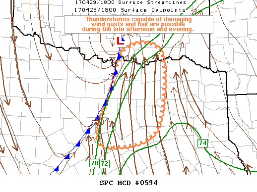 Mesoscale Discussion 594