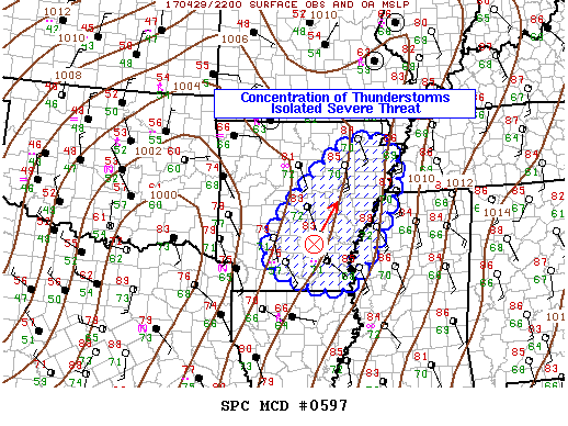 Mesoscale Discussion 597