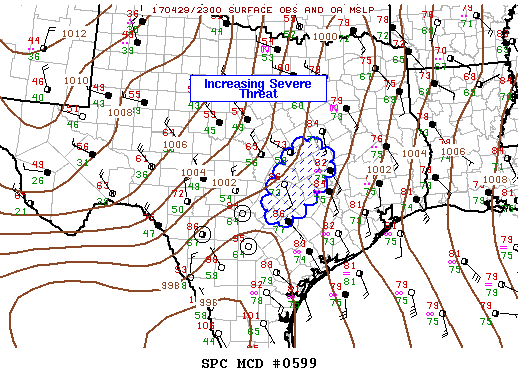 Mesoscale Discussion 599