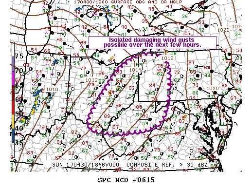 Mesoscale Discussion 615