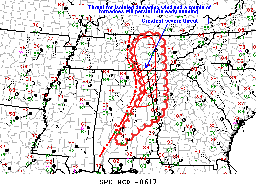 Mesoscale Discussion 617