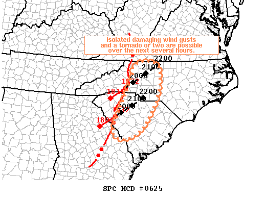 Mesoscale Discussion 625