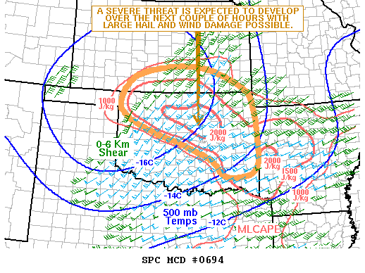 Mesoscale Discussion 694