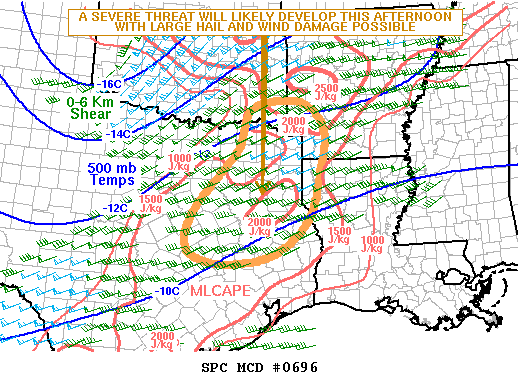 Mesoscale Discussion 696