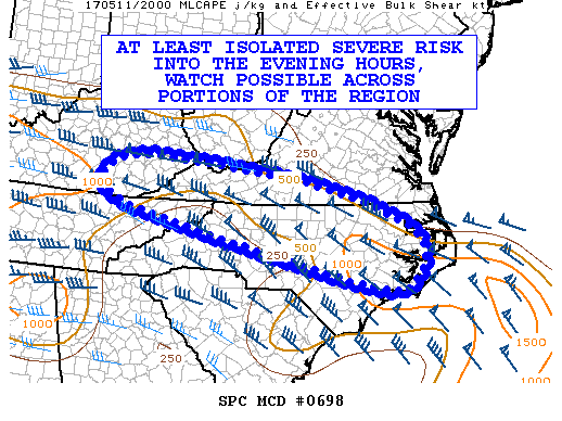 Mesoscale Discussion 698