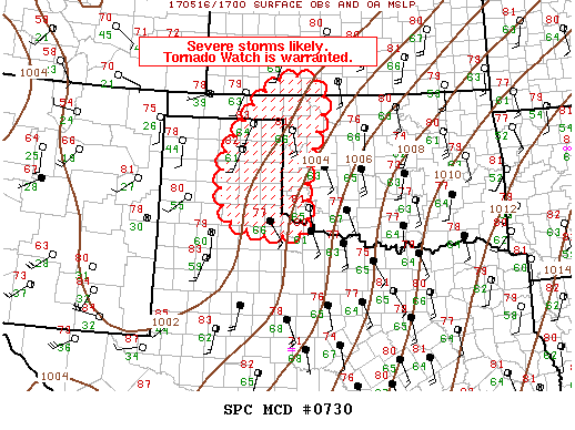 Mesoscale Discussion 730