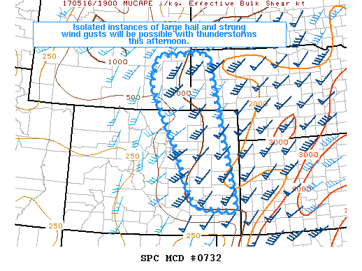 Mesoscale Discussion 732