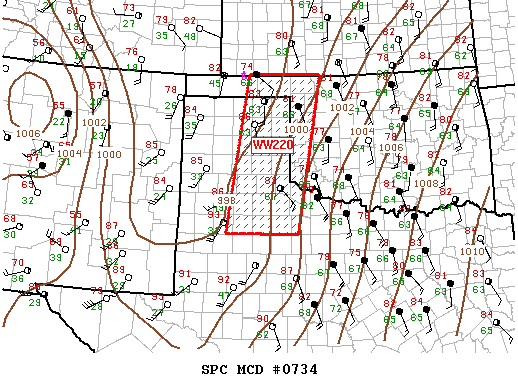 Mesoscale Discussion 734