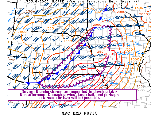 Mesoscale Discussion 735