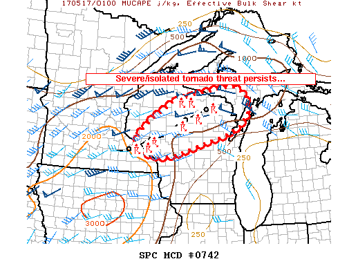 Mesoscale Discussion 742