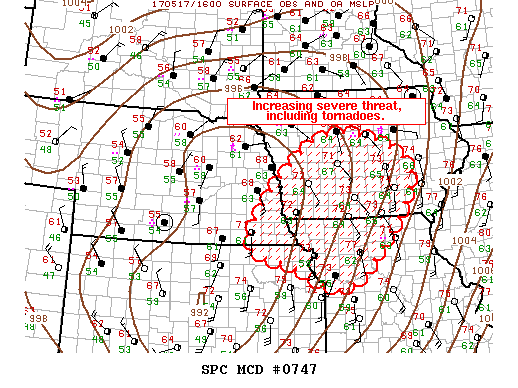 Mesoscale Discussion 747