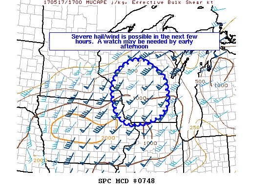 Mesoscale Discussion 748