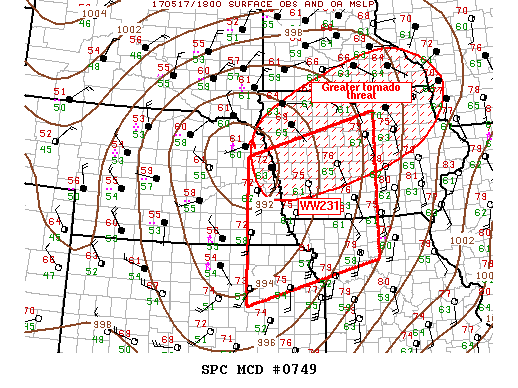 Mesoscale Discussion 749