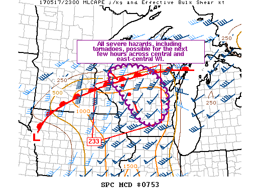 Mesoscale Discussion 753