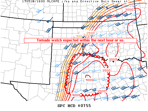 Mesoscale Discussion 755