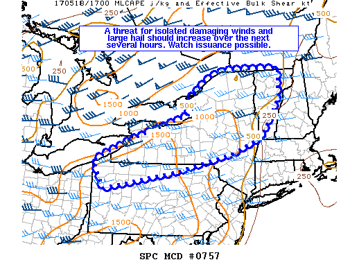 Mesoscale Discussion 757