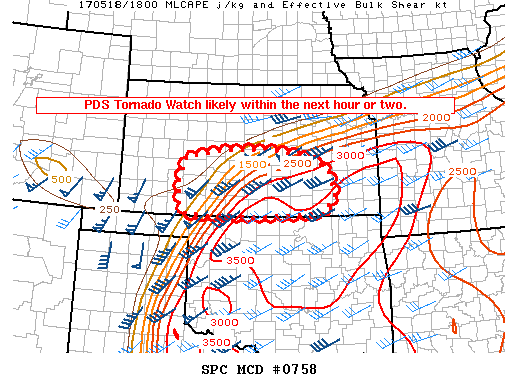 Mesoscale Discussion 758