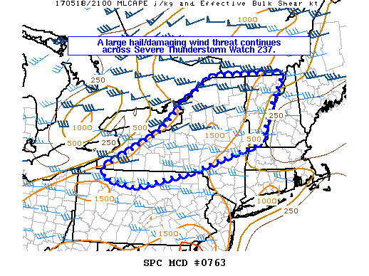 Mesoscale Discussion 763