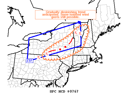 Mesoscale Discussion 767