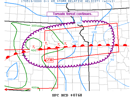Mesoscale Discussion 768
