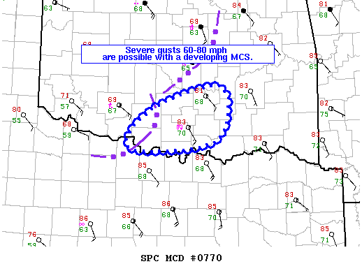 Mesoscale Discussion 770