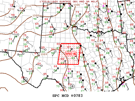 Mesoscale Discussion 783