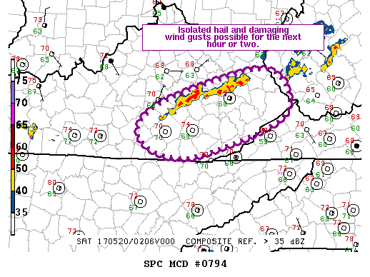 Mesoscale Discussion 794