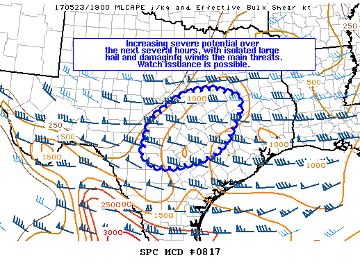 Mesoscale Discussion 817
