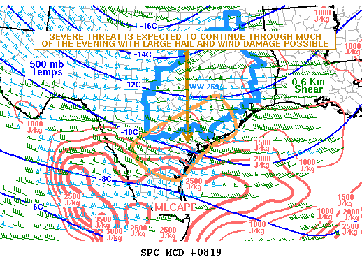 Mesoscale Discussion 819