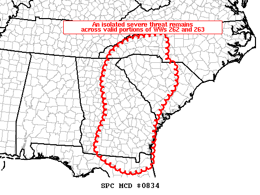 Mesoscale Discussion 834