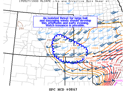 Mesoscale Discussion 867