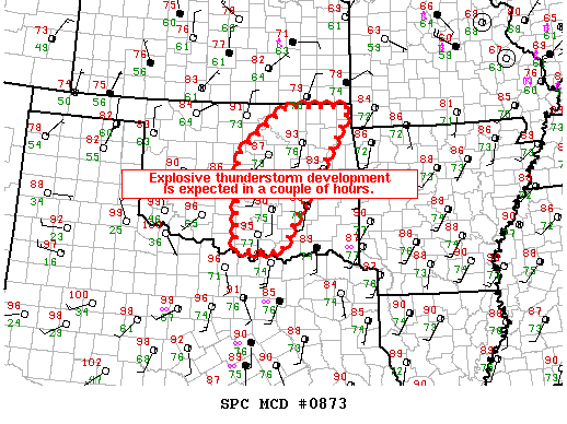Mesoscale Discussion 873