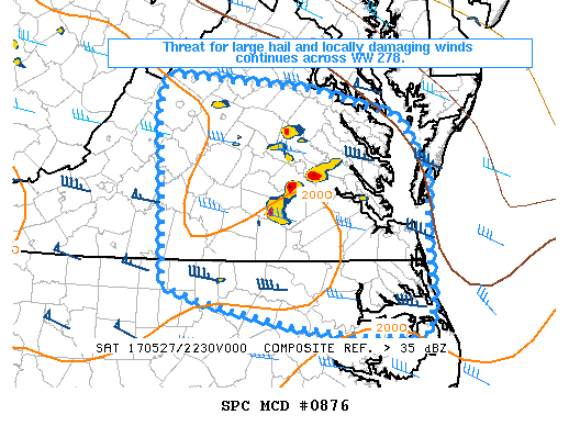 Mesoscale Discussion 876