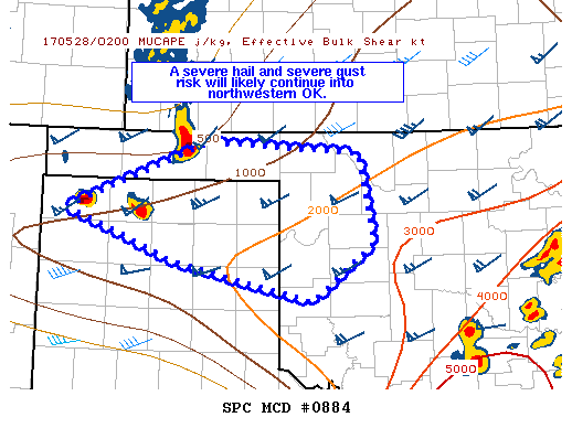 Mesoscale Discussion 884