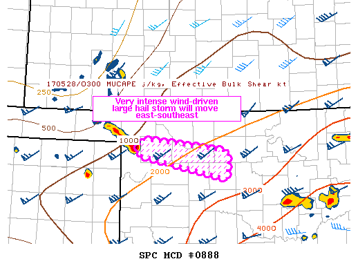Mesoscale Discussion 888