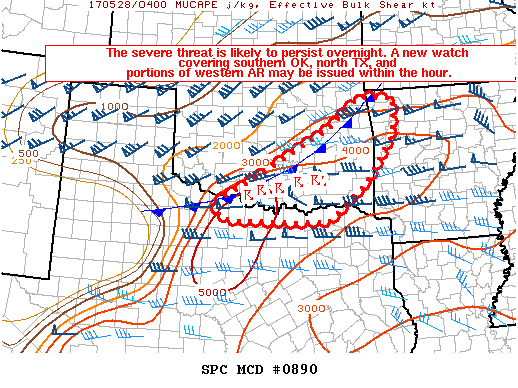 Mesoscale Discussion 890