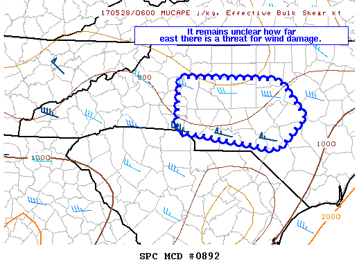 Mesoscale Discussion 892