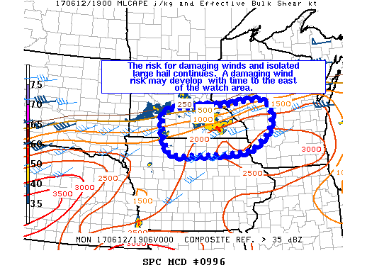 Mesoscale Discussion 996