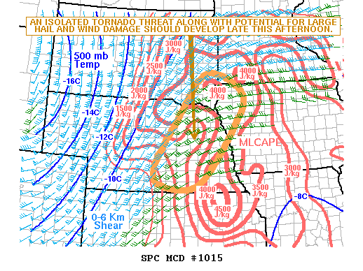 Mesoscale Discussion 1015