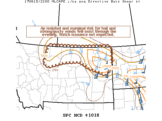 Mesoscale Discussion 1018