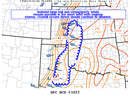 Mesoscale Discussion 1022