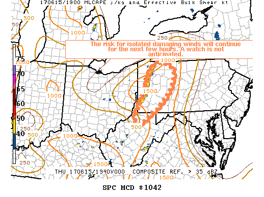 Mesoscale Discussion 1042