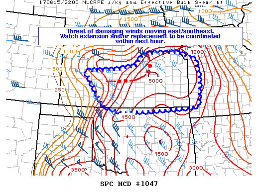 Mesoscale Discussion 1047