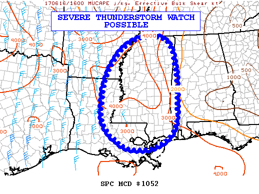 Mesoscale Discussion 1052