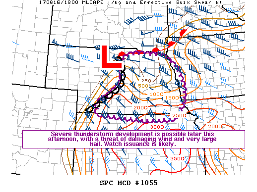 Mesoscale Discussion 1055