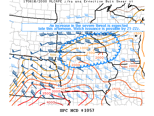 Mesoscale Discussion 1057