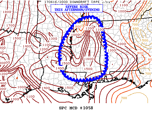 Mesoscale Discussion 1058